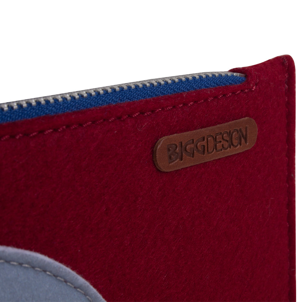 Biggdesign My Eyes on You Damen Kosmetiktasche in Rot mit buntem Augenmuster, aus hochwertigem Premium-Filz, ideal für die Aufbewahrung von Kosmetik und persönlichen Gegenständen.